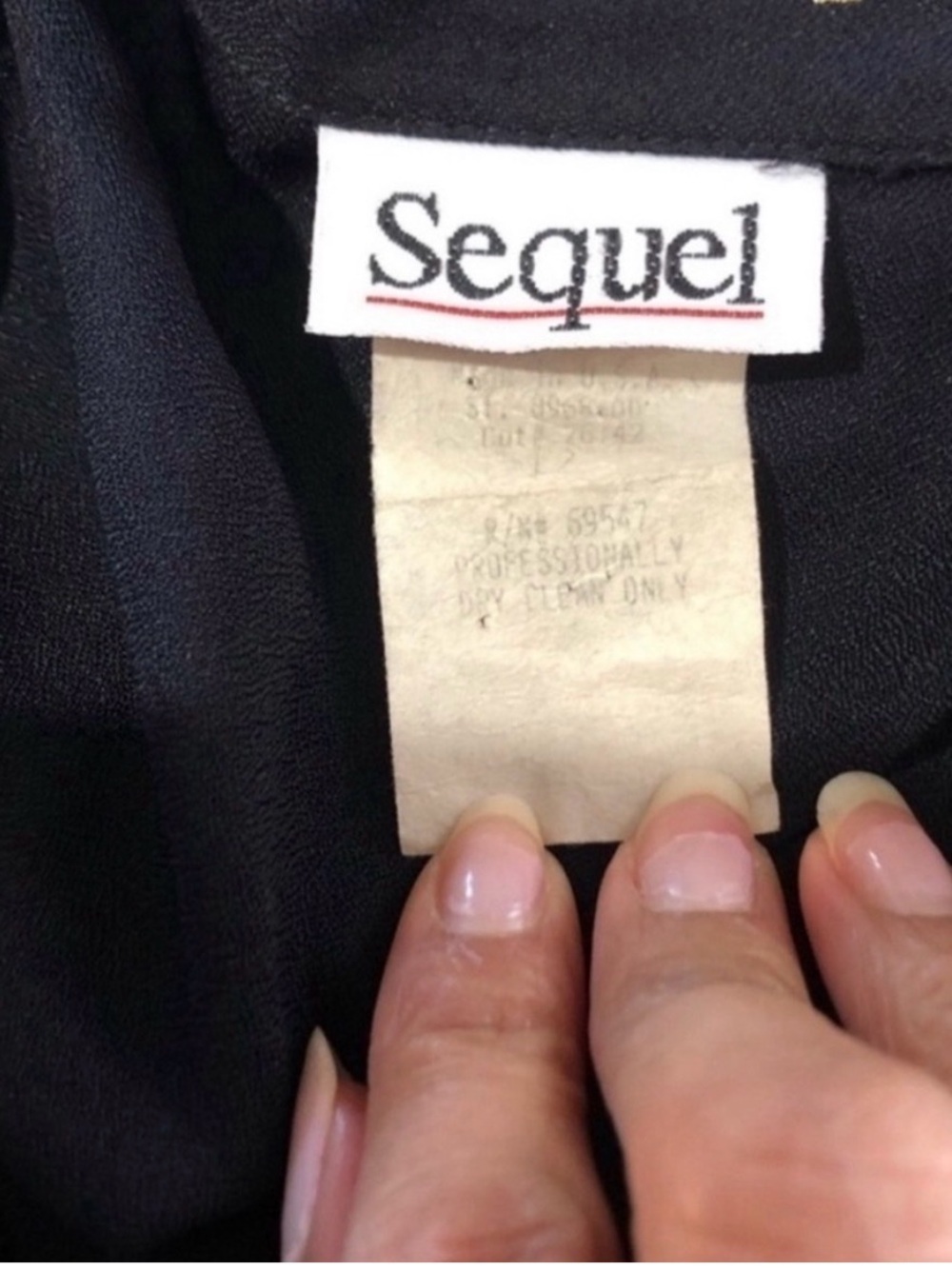 Vintage Sequel oversized jacket/blazer V-neck tie front black - Picture 15 of 16